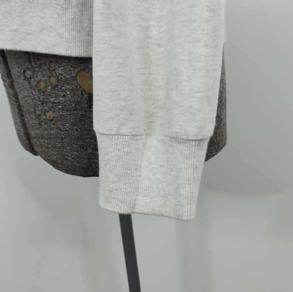 Banana Republic ivory & gray heathered lightweight zip up jacket - Picture 6 of 15